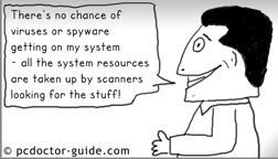 PC Doctor cartoon - spyware scanners