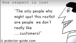 PC Doctor cartoon Sony respect lost